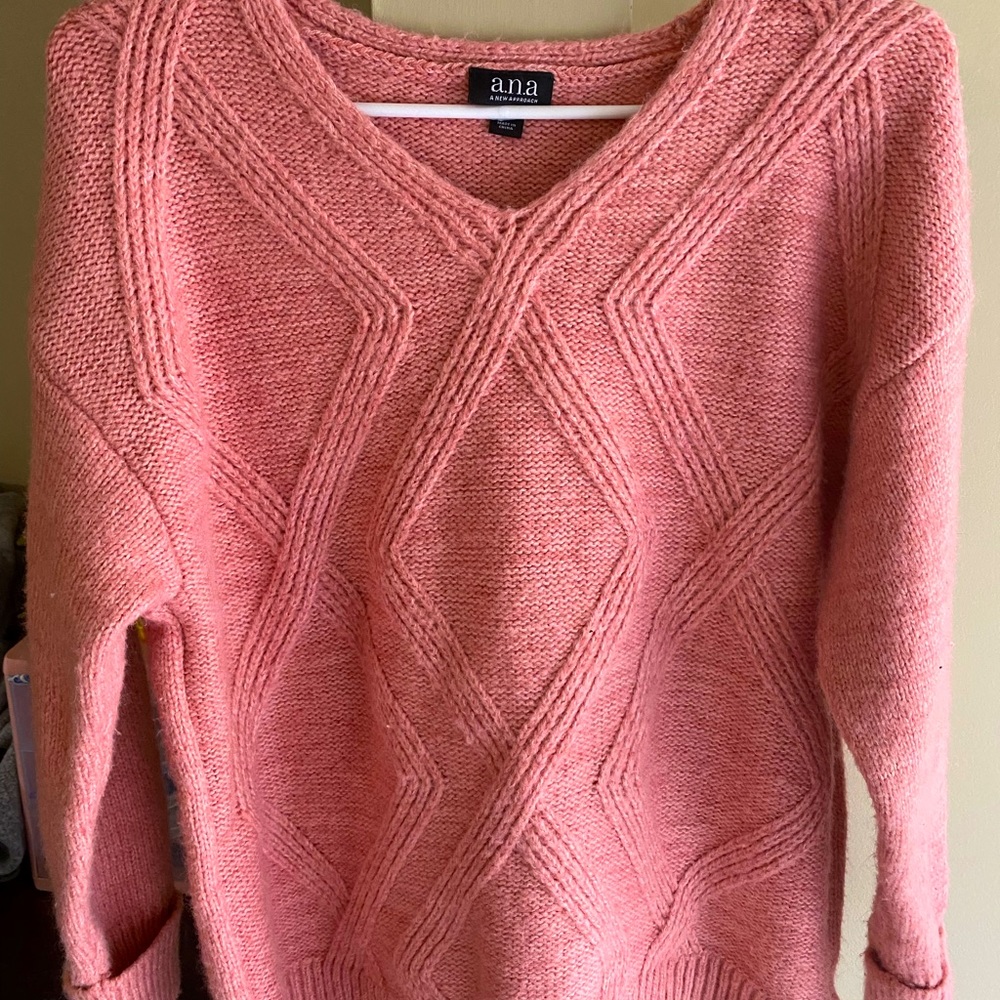 Very soft pink v-neck sweater!